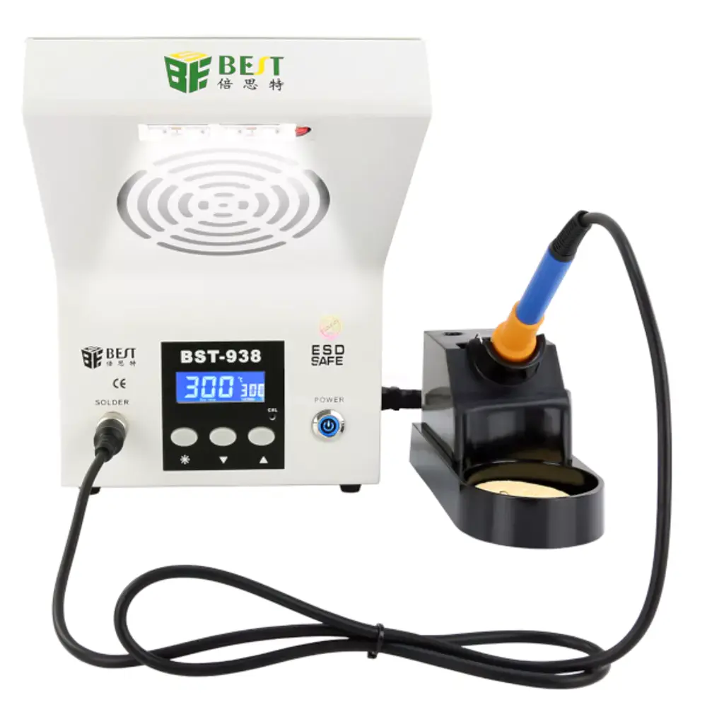 ESTACION DE SOLDAR BST 938 SOLDADURA + ABSORB HUMO + LUZ LED