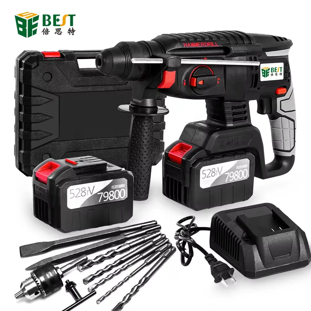 KIT HERRAMIENTAS BST 528TV MARTILLO ELECTRICO INALAMBRICO + 2 BAT